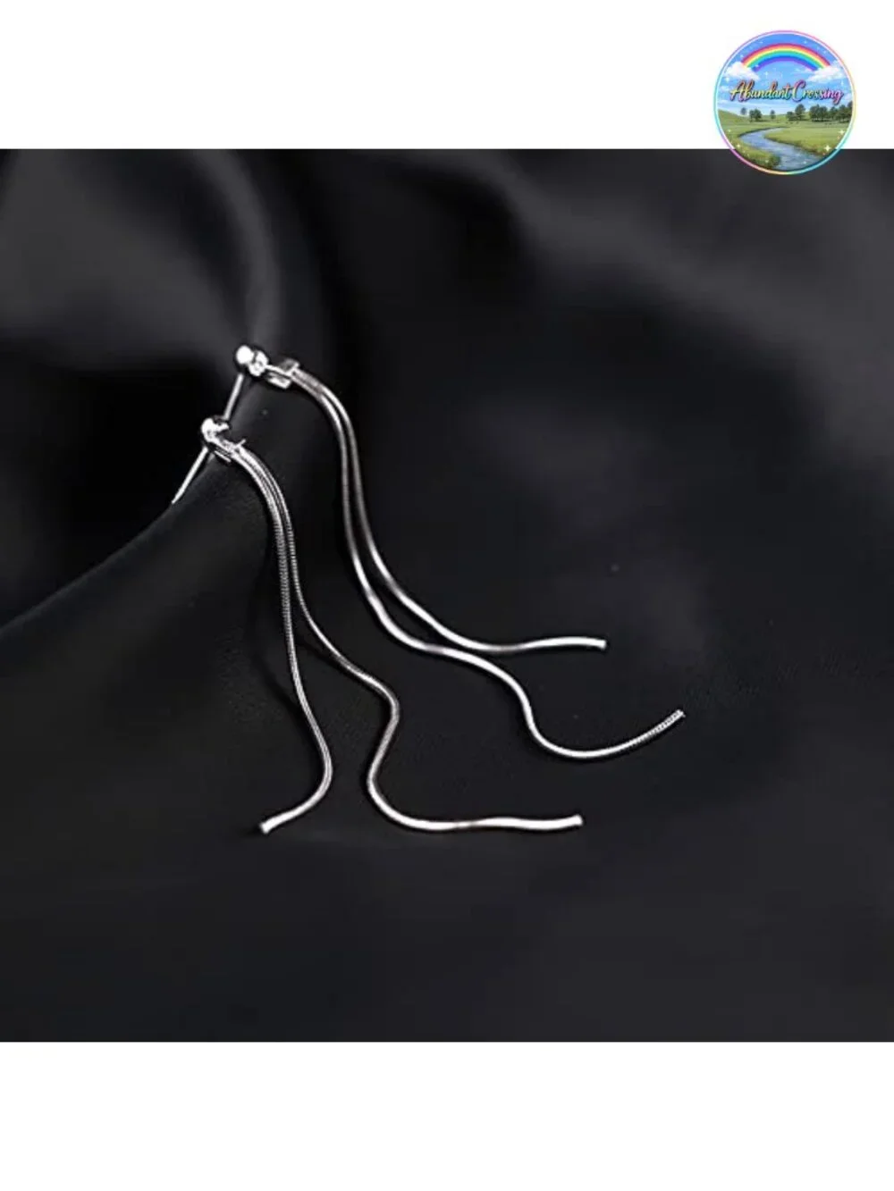 925 Sterling Silver Tassel Chain Dangle Earrings - Long Drop Earrings for Women